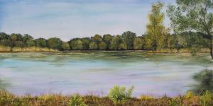 Artist Jean Plout Debuts New Painting, Lake Side Serenity